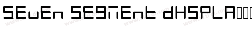 Seven Segment Displa字体转换